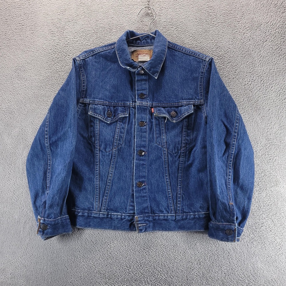 VTG Levis Jacket Mens 38 Blue Denim Trucker Made In Canada 70701 0216 80s